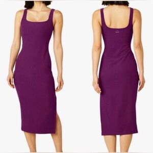 Beyond Yoga Spacedye Icon Midi Dress – Aubergine Beet Athletic Stretch Sz Small